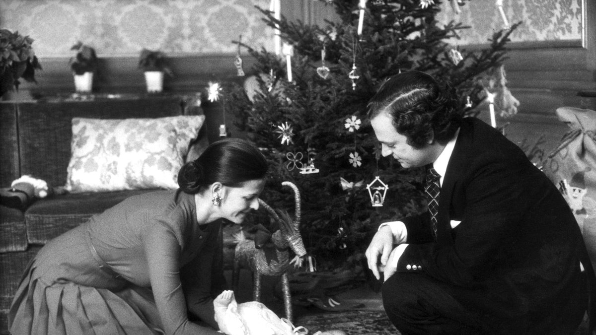 1977. Kronprinsessans Victorias allra första jul.
